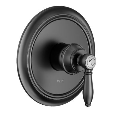Click here to see Moen UTS23210BL Moen Weymouth M-CORE 2-Series Valve Trim, Lever Handle, Matte Black - UTS23210BL
