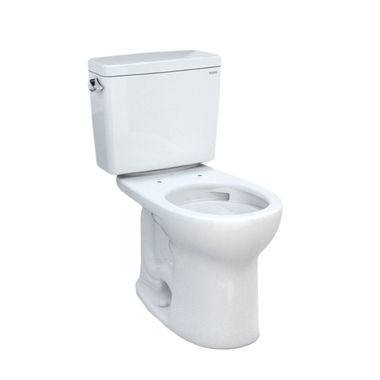 Click here to see Toto CST775CEFG#01 TOTO 21 Drake Round Two-Piece Toilet, 1.28 GPF, Cotton White - CST775CEFG#01