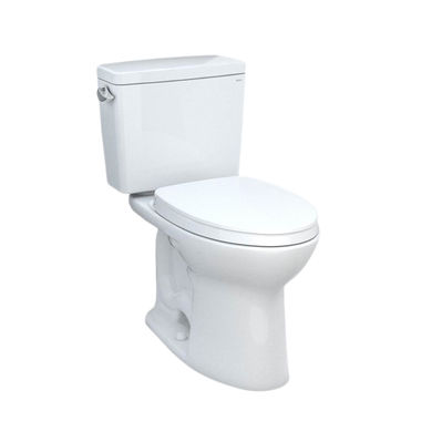 Click here to see Toto MS776124CEFG.10#01 TOTO Drake Two-Piece Elongated Toilet w/ SoftClose Seat, Universal Height, 1.28 GPF, Cotton White - MS776124CEFG.10#01