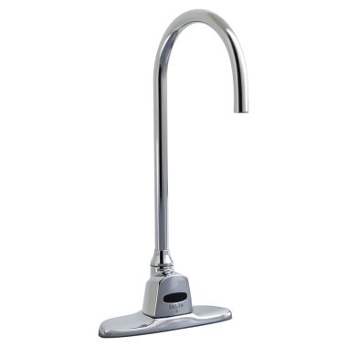 Click here to see Delta 1500T3470 Delta 1500T3470 TECK Electronic Deckmount Faucet, Hardwire, R5 Spout w/ 4