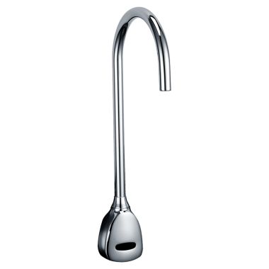 Click here to see Delta 1500T4670 Delta 1500T4670 TECK Electronic Wall Mount Faucet, Hardwire, R5 Gooseneck, Laminar 1.5 gpm, Base Model