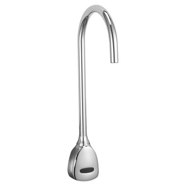 Click here to see Delta 1500T4670-BB Delta 1500T4670-BB TECK Electronic Wall Mount Faucet, Hardwire w/ Battery Backup, R5 Gooseneck, Laminar 1.5 gpm, Base Model