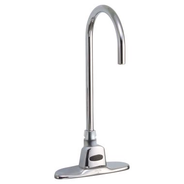 Click here to see Delta 1501T3370 Delta Chrome Electronic Basin Faucet with Gooseneck Spout, Single Hole, 1.5 GPM, Battery Operated - 1501T3370