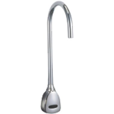 Click here to see Delta 1501T4628 Delta Commercial 1-Hole Electronic Bar / Prep Faucet, Gooseneck Spout With Integral Sensor, Wallmount - 1501T4628