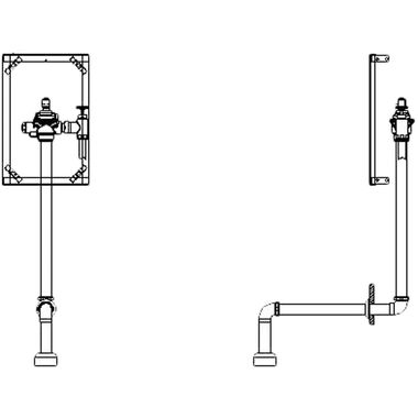 Click here to see Delta 1600T6302RI Delta Commercial 1600T6302RI Rough-in For Hard Wired Concealed Flush Valve