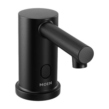 Click here to see Moen 8560BL Moen 8560BL Align M-POWER Sensor Operated Soap Dispenser - Matte Black