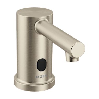 Click here to see Moen 8560BN Moen 8560BN Align M-POWER Sensor Operated Soap Dispenser - Brushed Nickel