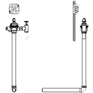 Click here to see Delta 1601T6104RI Delta Commercial 1601T6104RI Rough-in For Battery Operated Concealed Flush Valve