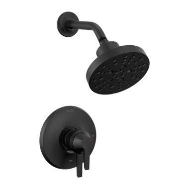 Click here to see Delta T17272-BL Delta Galeon Monitor 17 Series Two-Handle H2Okinetic Shower Faucet with Volume Control, 5-Setting, 1.75 GPM, Lever Handles, Matte Black - T17272-BL