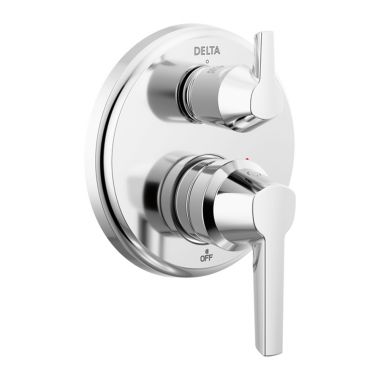 Click here to see Delta T24871-PR Delta Galeon Monitor 14 Series Valve Trim w/ 3-Function Diverter, Lever Handles, Lumicoat Polished Chrome - T24871-PR