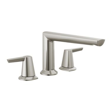 Click here to see Delta T2771-SS-PR Delta Galeon Two-Handle Roman Tub Faucet Trim, Lever Handles, ADA-Compliant, Lumicoat Stainless - T2771-SS-PR