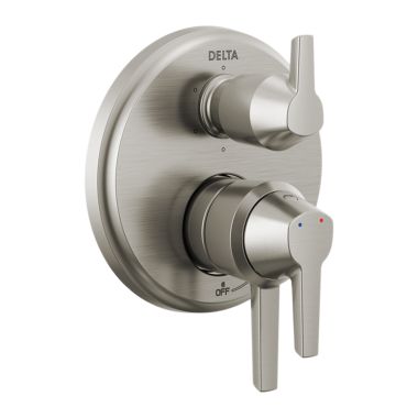 Click here to see Delta T27971-SS-PR Delta Galeon Monitor 17 Series Two-Handle Valve Trim w/ 6-Function Diverter, Lever Handles, Stainless Steel - T27971-SS-PR