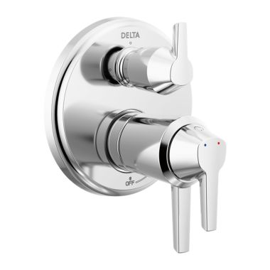 Click here to see Delta T27T871-PR Delta Galeon TempAssure 17T Series Two-Handle Valve Trim w/ 3-Function Diverter, Lever Handles, Polished Chrome - T27T871-PR