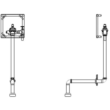 Click here to see Delta 1601T6303RI Delta Commercial 1601T6303RI Rough-in For Battery Operated Concealed Flush Valve