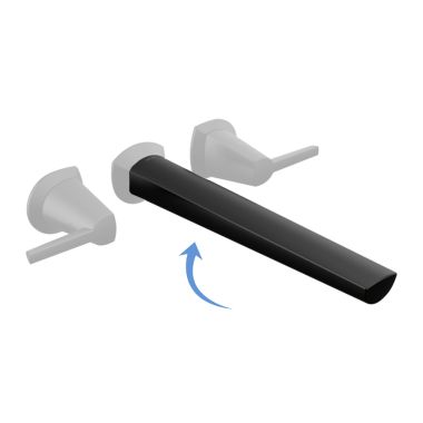 Click here to see Delta RP101760BL Delta RP101760BL Galeon Wall Mount Tub Filler Spout, Matte Black