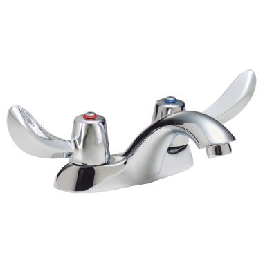 Click here to see Delta 21C132 Delta 21C132 Tech 2-Handle Cast Centerset Lavatory Faucet, Hooded Blade, No Pop-Up Hole, VR Aerator, Chrome