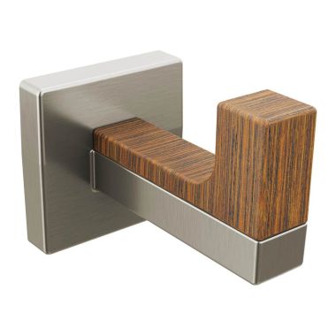 Click here to see Brizo 693422-NKTK Brizo Frank Loyd Wright Single Robe Hook, Brilliance Luxe Nickel/Teak - 693422-NKTK