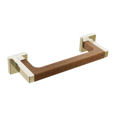Click here to see Brizo 699122-PNTK Brizo Frank Lloyd Wright Drawer Pull Collection, Brilliance Polished Nickel/Teak - 699122-PNTK
