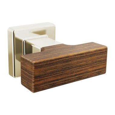Click here to see Brizo 699222-PNTK Brizo Frank Lloyd Wright Drawer Knob, Metal Construction, Brilliance Polished Nickel/Teak Wood - 699222-PNTK