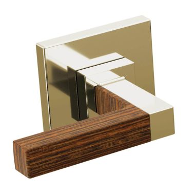 Click here to see Brizo HL70422-PNTK Brizo Polished Nickel/Teak Wall Mount Tub Filler Lever Handle, Frank Lloyd Wright - HL70422-PNTK