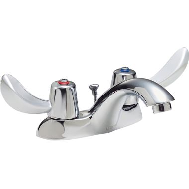 Click here to see Delta 21C524 Delta 21C524 Teck 2-Handle Cast Centerset Lavatory Faucet, Blade w/ Sanitary Hood, Chain Stay, VR Laminar Outlet, Chrome