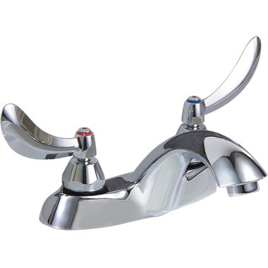 Click here to see Delta 21T144 Delta 21T144 TUF-TECK 2-Handle Centerset Lavatory Faucet, No Pop-Up Hole, Blade w/ Sanitary Hood, Aerator, Chrome