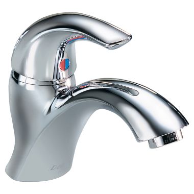 Click here to see Delta 22C621 Delta 22C621 Tech Single Control Cast Lavatory Faucet, 1 Hole, No Pop-Up Hole, Vandal-Resistant Laminar Outlet, Chrome