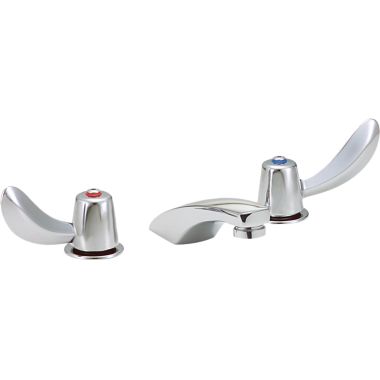 Click here to see Delta 23C344 Delta 23C344 TECK Widespread Lavatory Faucet, Cast Spout, Blade w/ Sanitary Hood, No Pop-Up, Standard Aerator, Chrome