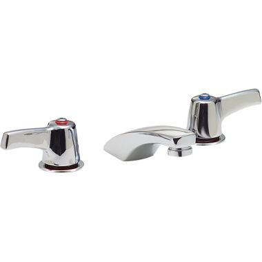Click here to see Delta 23C333 Delta 23C333 TECK Widespread Lavatory Faucet, Cast Spout, Hooded Lever, No Pop-Up, VR Aerator, Chrome
