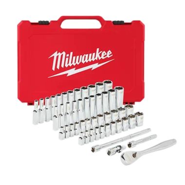 Click here to see Milwaukee 48-22-9004 Milwaukee 1/4-Inch SAE and Metric Drive Ratchet and Socket Set, 50 Pieces - 48-22-9004