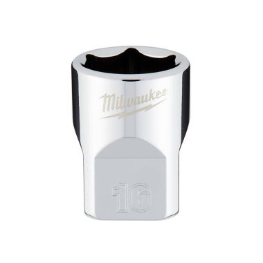 Click here to see Milwaukee 45-34-9086 Milwaukee 3/8-Inch Chrome Drive Metric Socket With Four Flat Sides, 16mm, Chrome Vanadium Steel - 45-34-9086
