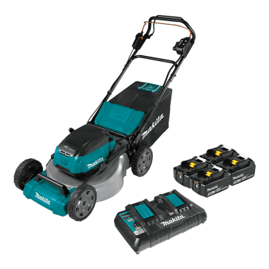 Click here to see Makita XML08PT1 Makita 36V LXT Brushless 21-Inch Self‑Propelled Commercial Lawn Mower Kit With 4 Batteries (5.0Ah) - XML08PT1 