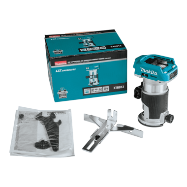 Click here to see Makita XTR01Z Makita 18V LXT Lithium‑Ion Brushless Cordless Compact Router, Tool Only - XTR01Z