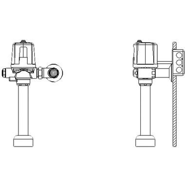 Click here to see Delta 81T221HWA-DF Delta 81T221HWA-DF TECK H2Optics Exposed Flush Valve, Dual Flush, 1.6 gpf, 1.5