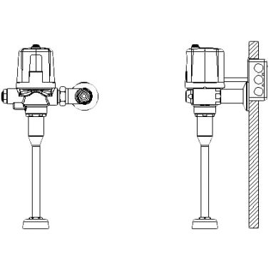 Click here to see Delta 81T231HWA Delta 81T231HWA TECK H2Optics Exposed Flush Valve, 0.5 gpf, 3/4