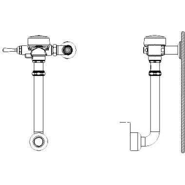 Click here to see Delta 81T271 Delta 81T271 TECK Exposed Flush Valve, 1.6 gpf, 1.5