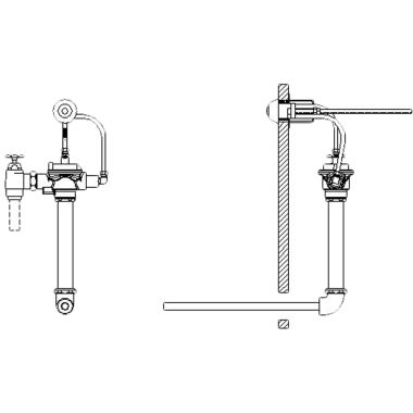 Click here to see Delta 83T430 Delta 83T430 TECK Concealed Flush Valve w/ Push Button, 0.5 gpf, 3/4