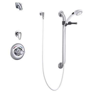 Click here to see Delta T13H363 Delta T13H363 Chrome Commercial Dual Shower Trim With Handshower