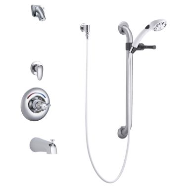 Click here to see Delta T13H963 Delta T13H963 Chrome Commercial Dual Shower Trim With Handshower