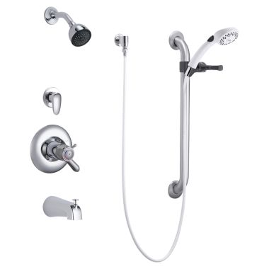 Click here to see Delta T17TH935 Delta T17TH935 TECK MultiChoice Universal Thermostatic Tub, Shower, and Hand Shower Trim w/ 24