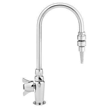 Click here to see Delta W6601-9 Delta W6601-9 Teck Deckmount 2-Arm Lab Handle Faucet w/ Gooseneck, In-Line Dual Check, Fits 1