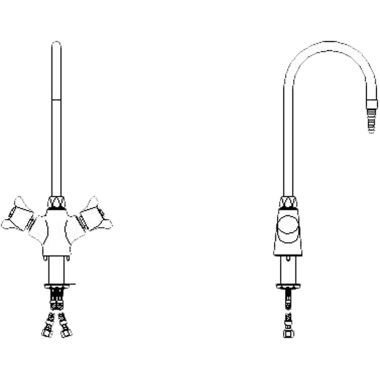 Click here to see Delta W6760 Delta Commercial W6760 Deckmount Mixing Faucet 