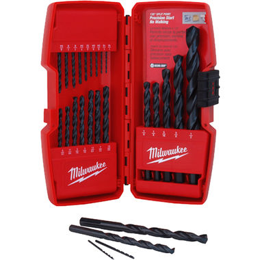 Click here to see Milwaukee 48-89-2801 Milwaukee THUNDERBOLT 21-Piece Black Oxide Drill Bit Set with PACKOUT Compatible Accessory Case, 1/16