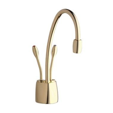 Click here to see Insinkerator F-HC1100FG InSinkErator Indulge Contemporary Instant Hot/Cold Beverage Faucet, French Gold - F-HC1100FG
