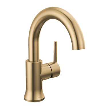 Click here to see Delta 559HAR-CZ-DST Delta Trinsic Single-Handle Bathroom Faucet w/ Pop-Up, Rigid Spout, 1.2 GPM, Champagne Bronze - 559HAR-CZ-DST