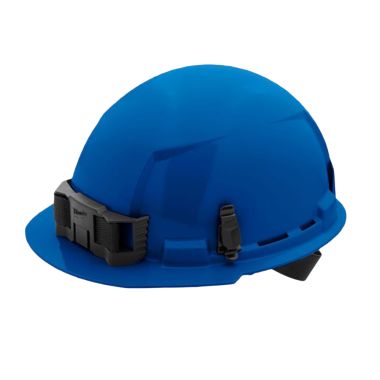 Click here to see Milwaukee 48-73-1104 Milwaukee 48-73-1104 Unvented Hard Hat with 4pt Ratcheting, Class E, Blue - Front Brim