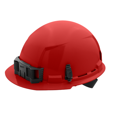Click here to see Milwaukee 48-73-1108 Milwaukee 48-73-1108 Unvented Hard Hat with 4pt Ratcheting, Class E, Red - Front Brim