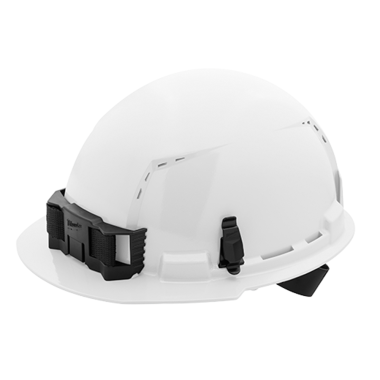 Click here to see Milwaukee 48-73-1200 Milwaukee 48-73-1200 Vented Hard Hat with 4pt Ratcheting, Class C, White - Front Brim