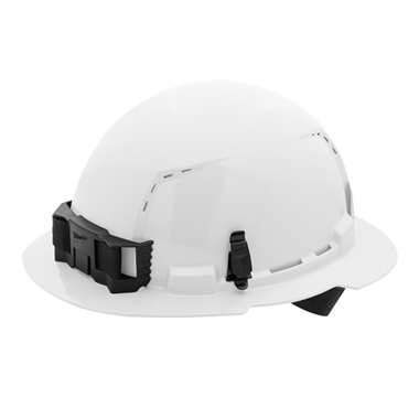 Click here to see Milwaukee 48-73-1201 Milwaukee 48-73-1201 Vented Hard Hat with 4pt Ratcheting, Class C, White - Full Brim