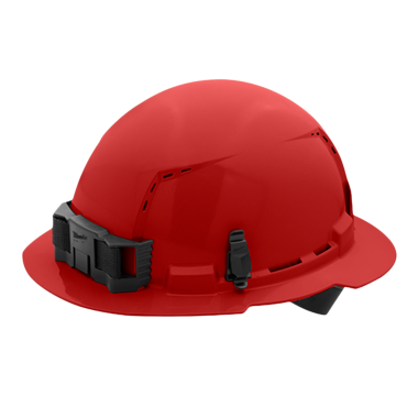 Click here to see Milwaukee 48-73-1209 Milwaukee 48-73-1209 Vented Hard Hat with 4pt Ratcheting, Class C, Red - Full Brim